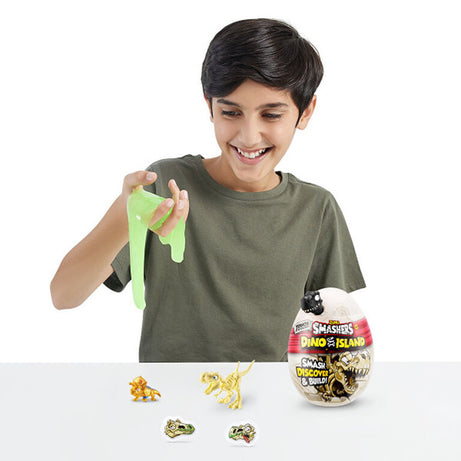 Zuru Smashers Dino Island Nano Egg - Smash, Discover & Build with 7 Dinos to Collect, Prehistoric Adventure, for Ages 3+