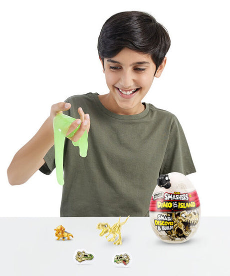 Zuru Smashers Dino Island Nano Egg - Smash, Discover & Build with 7 Dinos to Collect, Prehistoric Adventure, for Ages 3+