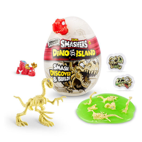 Zuru Smashers Dino Island Nano Egg - Smash, Discover & Build with 7 Dinos to Collect, Prehistoric Adventure, for Ages 3+
