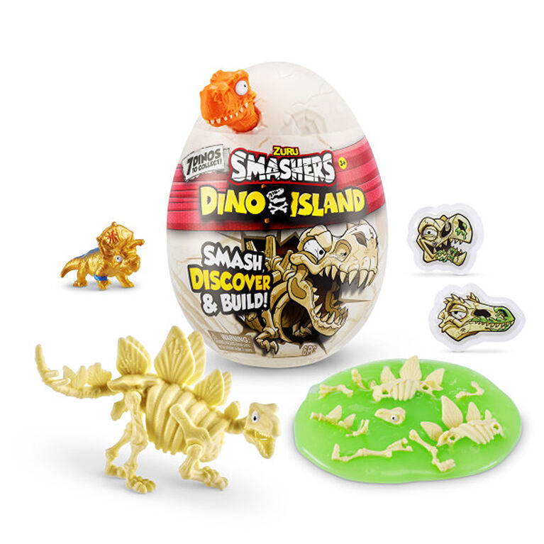 Zuru Smashers Dino Island Nano Egg - Smash, Discover & Build with 7 Dinos to Collect, Prehistoric Adventure, for Ages 3+