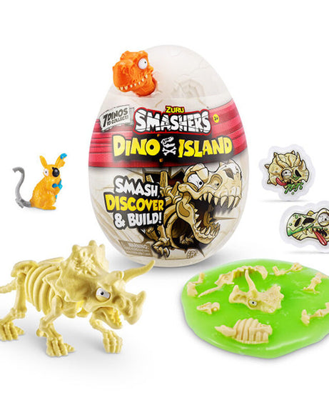 Zuru Smashers Dino Island Nano Egg - Smash, Discover & Build with 7 Dinos to Collect, Prehistoric Adventure, for Ages 3+