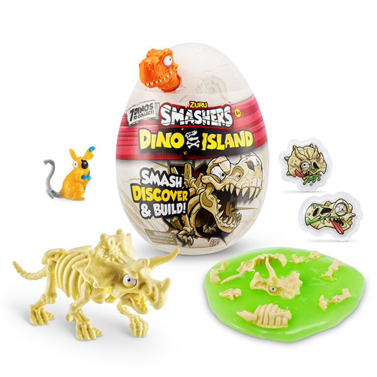 Zuru Smashers Dino Island Nano Egg - Smash, Discover & Build with 7 Dinos to Collect, Prehistoric Adventure, for Ages 3+