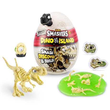 Zuru Smashers Dino Island Nano Egg - Smash, Discover & Build with 7 Dinos to Collect, Prehistoric Adventure, for Ages 3+