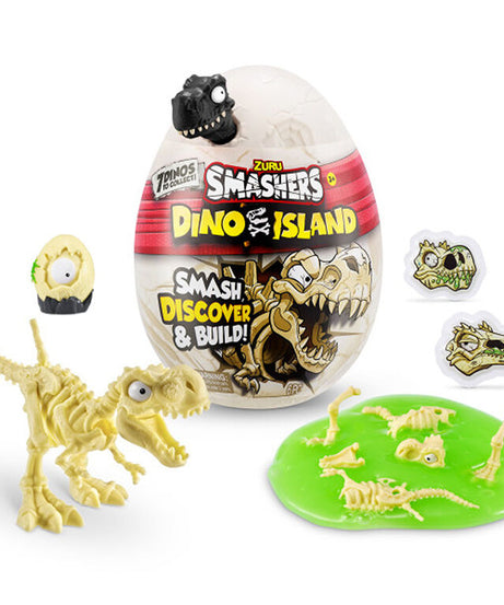 Zuru Smashers Dino Island Nano Egg - Smash, Discover & Build with 7 Dinos to Collect, Prehistoric Adventure, for Ages 3+