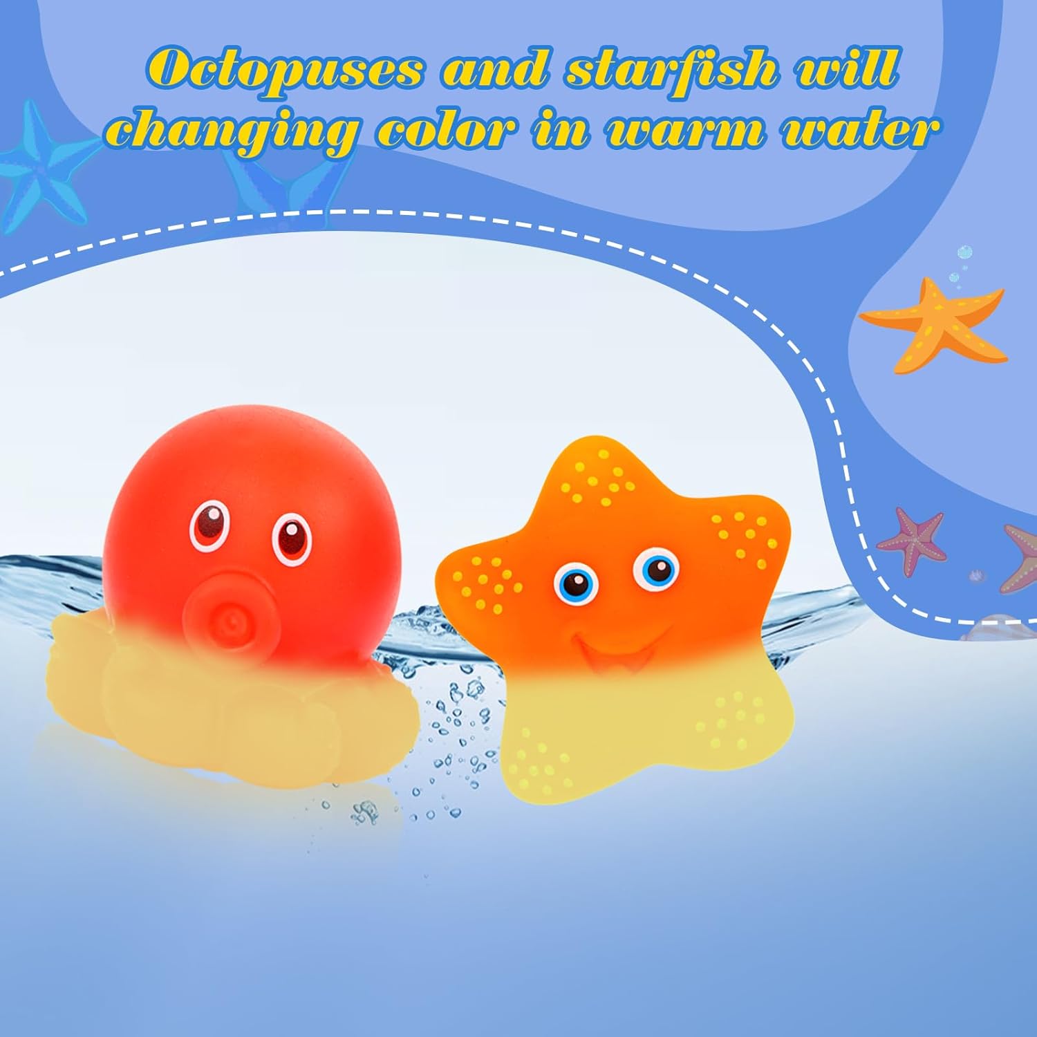 Squeezy Baby Bath Toys for Kids Ages 1-3 | Ocean Animal Bathtub Toys for Infant 6-12-18 Months | Tub Toys for Toddlers 2-4 Year Old Boys and Girls