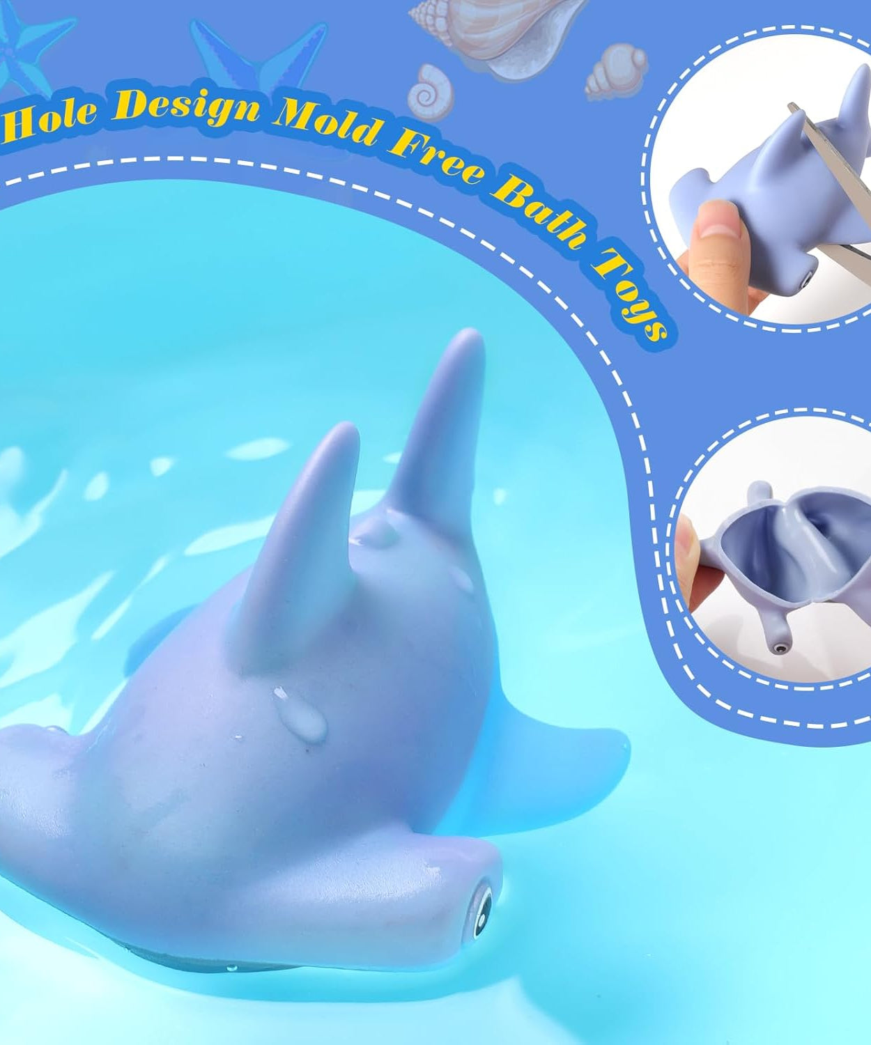 Squeezy Baby Bath Toys for Kids Ages 1-3 | Ocean Animal Bathtub Toys for Infant 6-12-18 Months | Tub Toys for Toddlers 2-4 Year Old Boys and Girls - MINIMEE KIDS