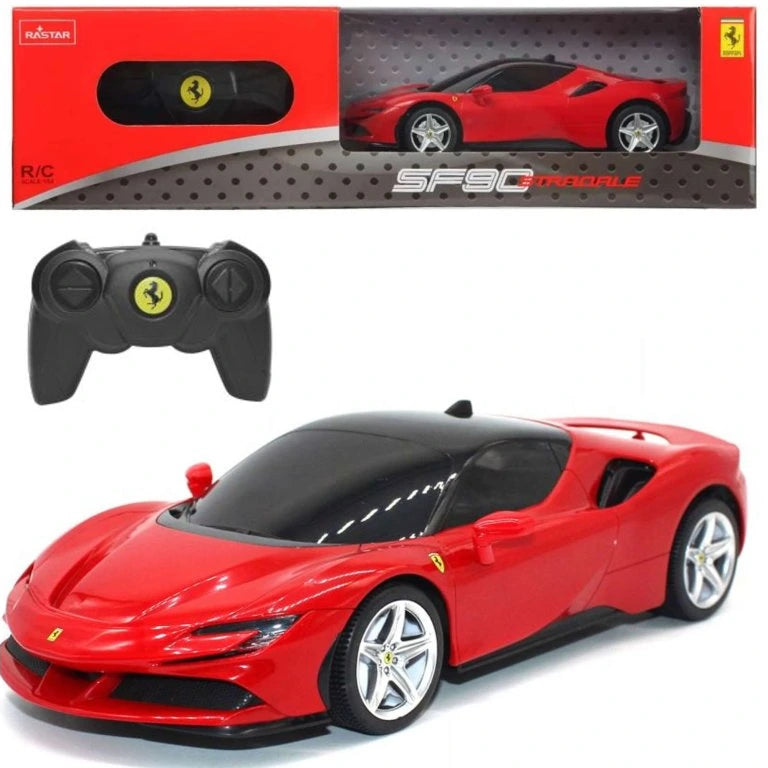 RASTAR 97600 R/C 1:24 Ferrari SF90 Stradale – Officially Licensed Remote Control Supercar with Authentic Design, 2.4GHz Precision Control & Independent Suspension – Red | Perfect Gift for 6+ years