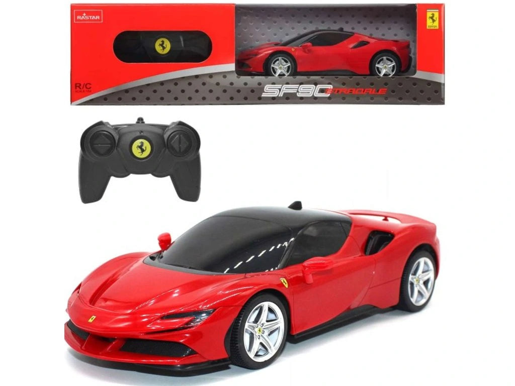 RASTAR 97600 R/C 1:24 Ferrari SF90 Stradale – Officially Licensed Remote Control Supercar with Authentic Design, 2.4GHz Precision Control & Independent Suspension – Red | Perfect Gift for 6+ years