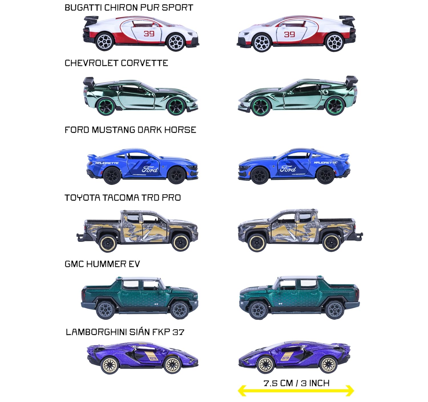 Majorette Showroom Deluxe Die-Cast Car Collection – Premium Metal Collectible Cars with Moving Parts | Assorted Licensed Models | Rubber Tires | Collector Box | 3+ Years