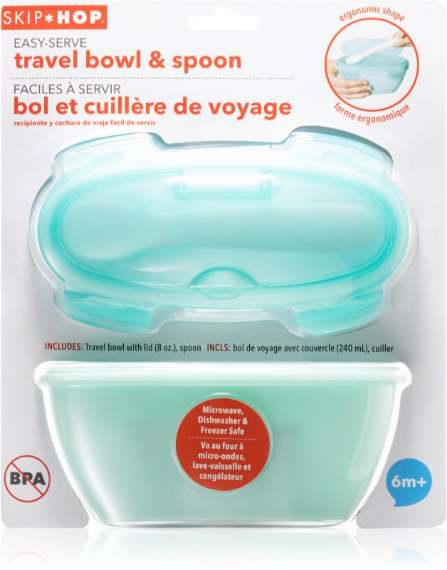 Skip Hop Easy-Serve Travel Bowl & Spoon for 6+ Months - MINIMEE KIDS