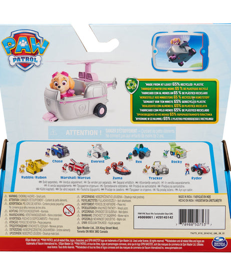 PAW Patrol Skye’s Helicopter - Eco-Friendly Toy Vehicle with Collectible Skye Action Figure for Kids Aged 3 and Up - Perfect for Imaginative Play and Rescue Missions