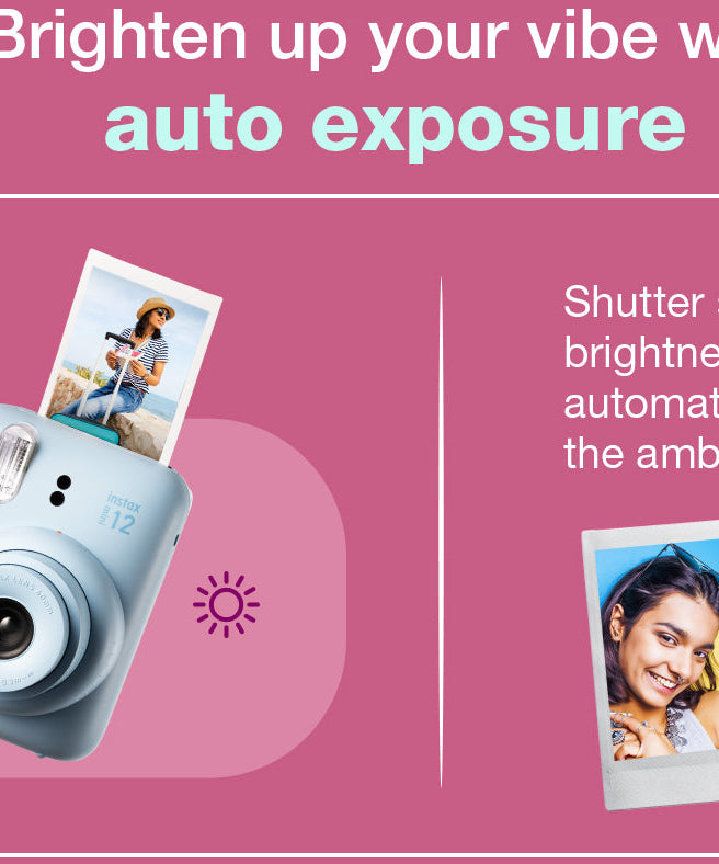 Fujifilm Instax Mini 12 Moments Forever Box Set – Instant Camera with 20 Glossy Films, Selfie Mirror, Close-Up Lens & Accessories | Includes Bunting & Carry Case | Perfect Gift for Capturing Memories