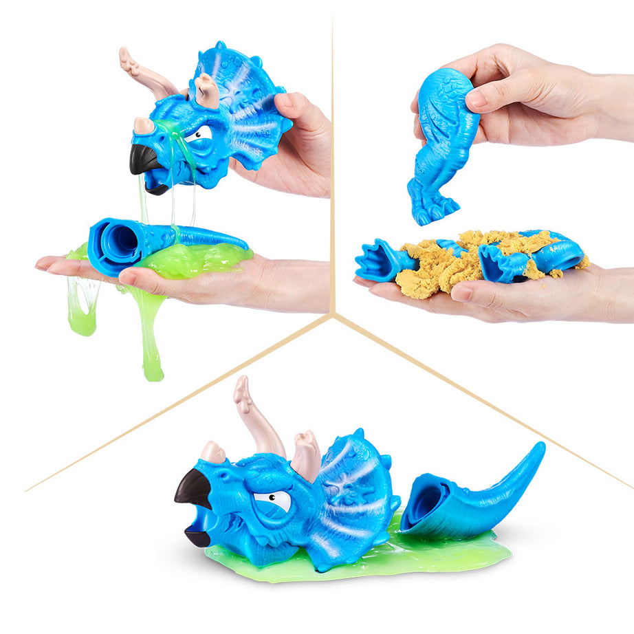 Zuru Smashers Dino Island T-Rex Battles! for 3+ Years | 52 Piece Dino Set | Smash, Build, & Battle with 2 Dinos & Weapons