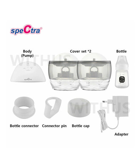 Spectra Wearable Electric Breast Pump – Hands-Free, Wireless & Portable | Rechargeable, Silent Pump with 5 Massage & Expression Modes, Backflow Protection, and 4-Hour Battery Life