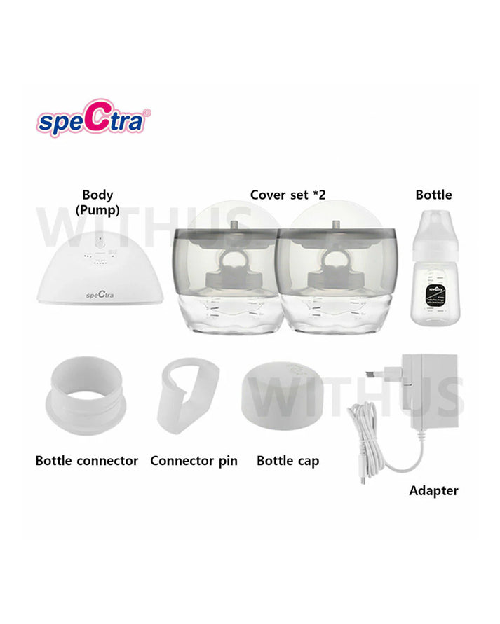 Spectra Wearable Electric Breast Pump – Hands-Free, Wireless & Portable | Rechargeable, Silent Pump with 5 Massage & Expression Modes, Backflow Protection, and 4-Hour Battery Life