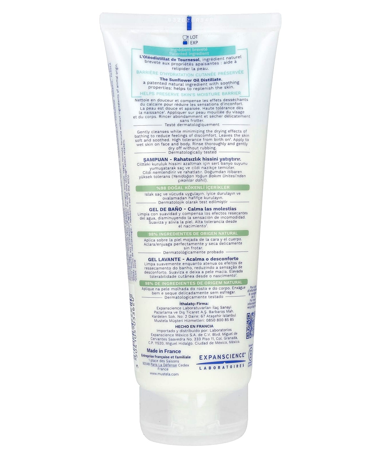 Mustela Stelatopia Cleansing Gel for Extremely Dry Baby Skin - 200ml | Gently Soothes, Hydrates & Protects | 98% Natural Origin Ingredients | Fragrance-Free Baby Wash from Birth Onwards - MINIMEE KIDS