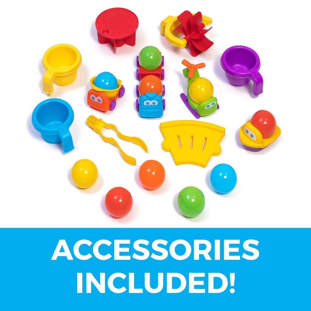Step2 Ball Buddies Adventure Center Water Table - Two-Tier Water Play Table with Dump Truck, Train, Boat & Helicopter Toys | 22-Piece Accessory Set | For Toddlers 2+ Years | Outdoor Sensory STEM Activity Table - MINIMEE KIDS