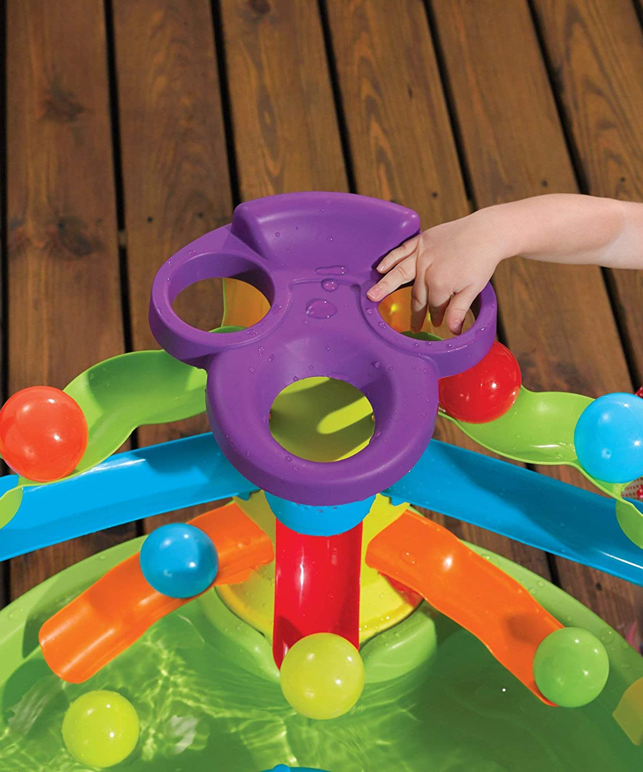 Step2 Busy Ball Play Table - Sand & Water Sensory Activity Center with 10 Balls & Flippers | Indoor & Outdoor Toddler Water Table with Ramps & Chute - MINIMEE KIDS