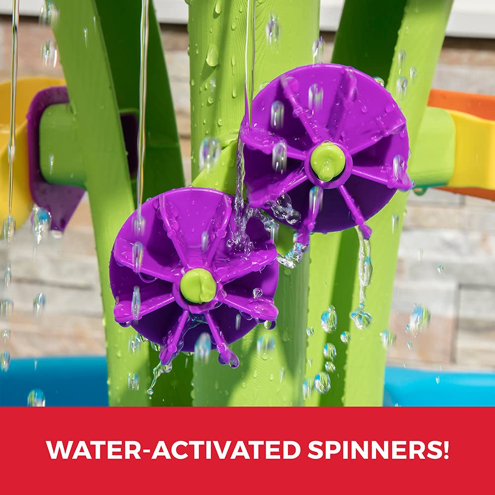 Step2 Summer Showers Splash Tower Water Table | Double-Tier Kids Outdoor Water Table with 8-Pc Water Toy Accessory Set | Rain Shower Splash & Play Station | Age 2+ Years - MINIMEE KIDS