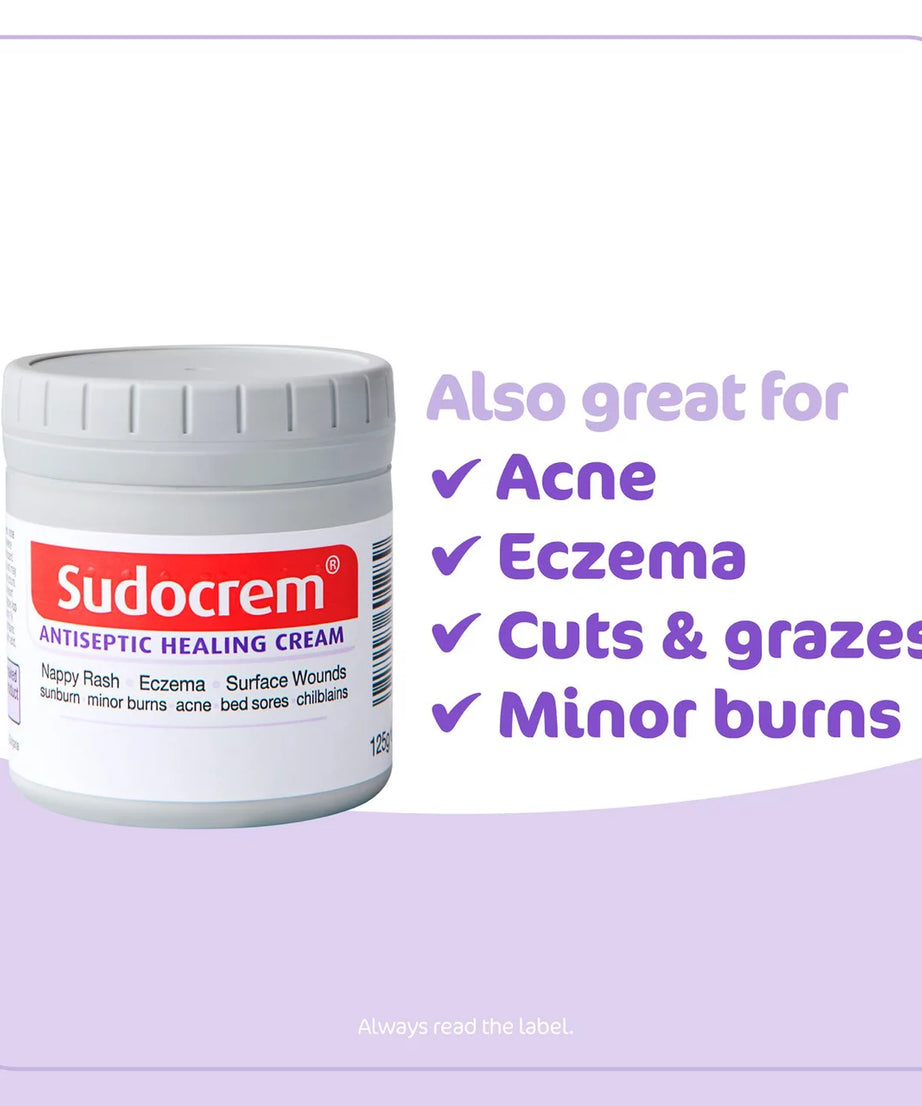 Sudocrem Antiseptic Healing Cream – Multi-Purpose Skin Protection for Nappy Rash, Eczema, Acne & Minor Burns | Now Available in 60g, 125g & 250g | Imported from UK (Ireland)