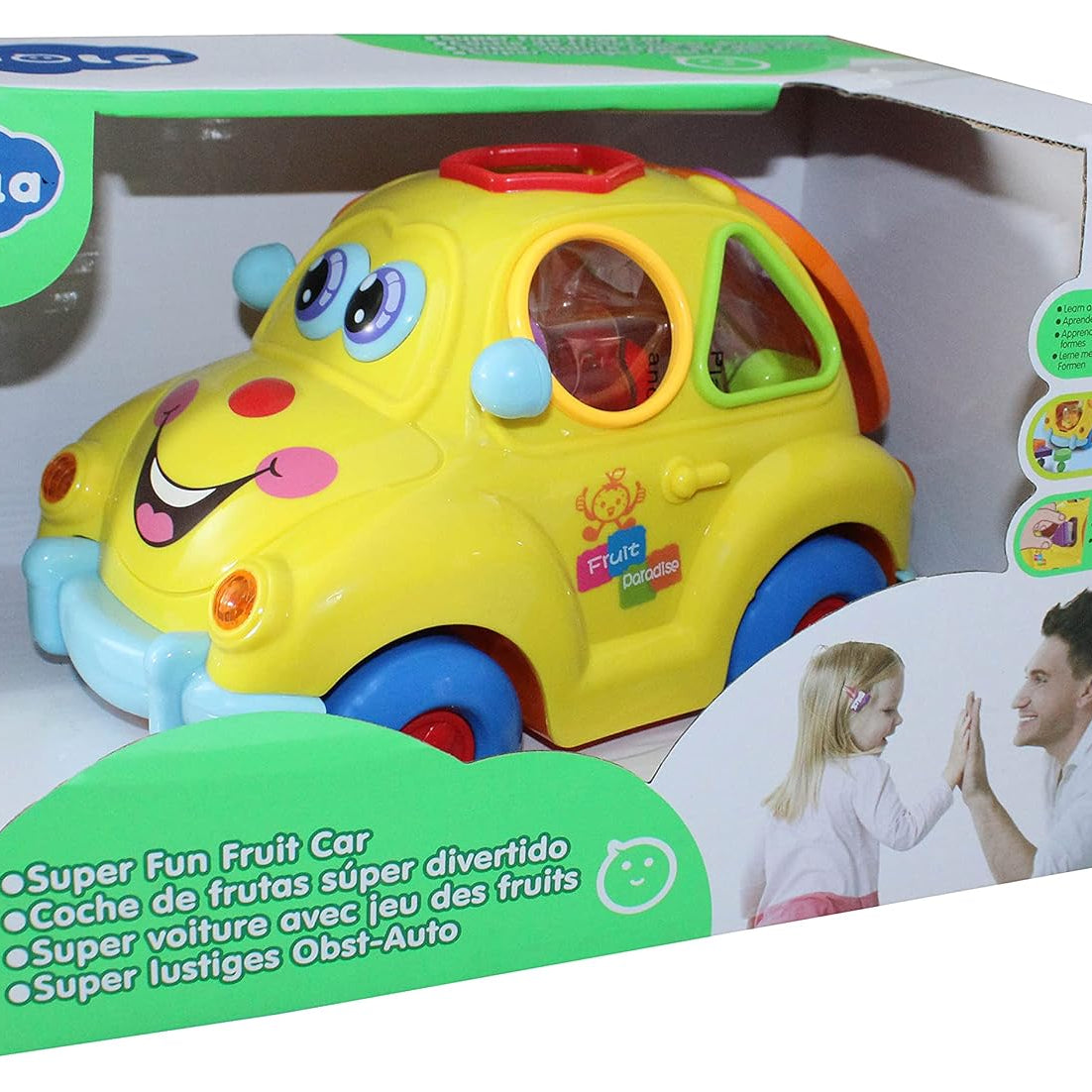 Hola Super Fun Fruit Car - Interactive Shape Sorter & Learning Toy for Toddlers 18M+