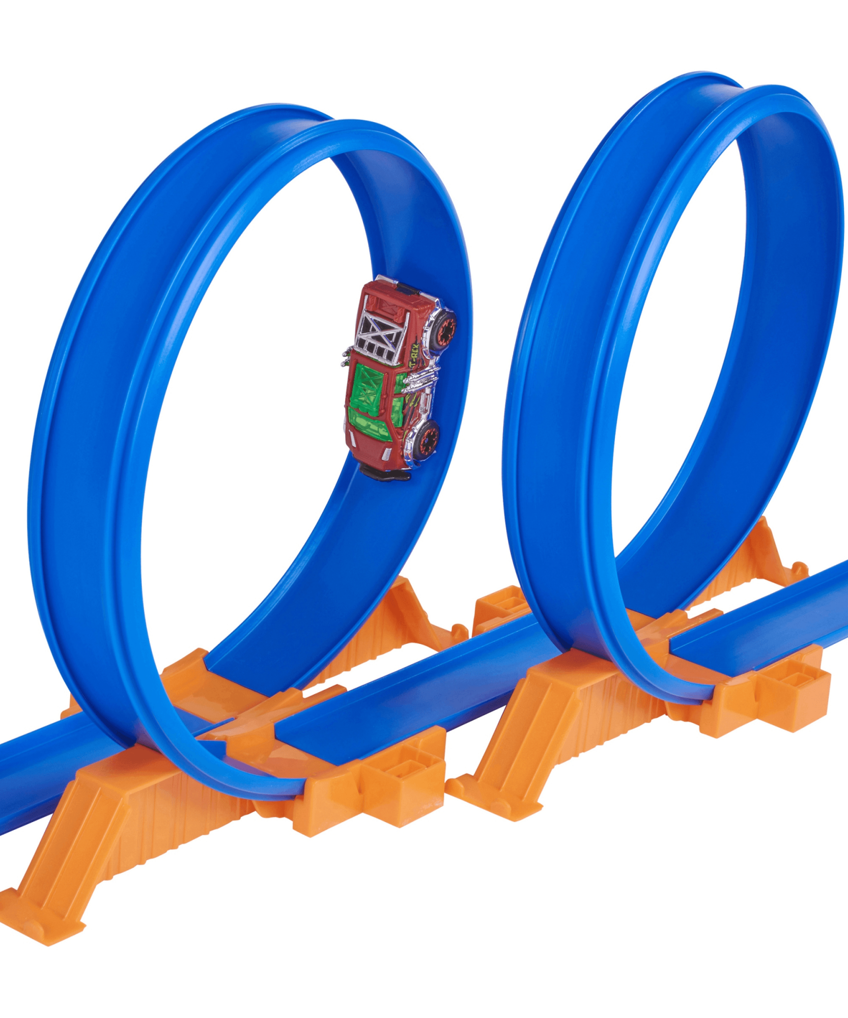 Zuru Metal Machines T-Rex Attack Building Trackset with Powerful Launcher, Double 360 Loops & Mini Racing Car – 2.63m/8.63ft Track Length