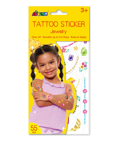 Avenir Tattoo Stickers – Durable 3-5 Days, Easy to Apply & Remove – Safe for Kids Ages 3+