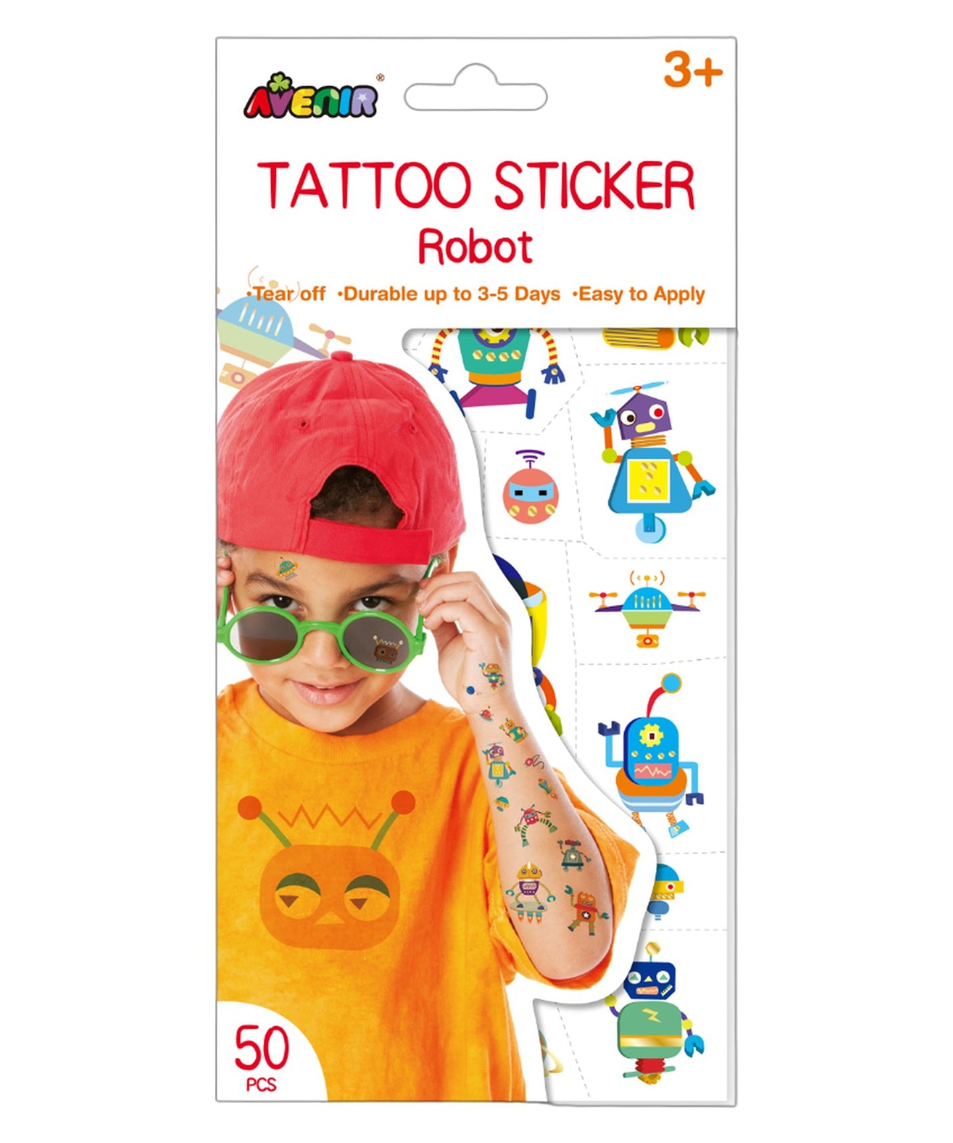 Avenir Tattoo Stickers – Durable 3-5 Days, Easy to Apply & Remove – Safe for Kids Ages 3+