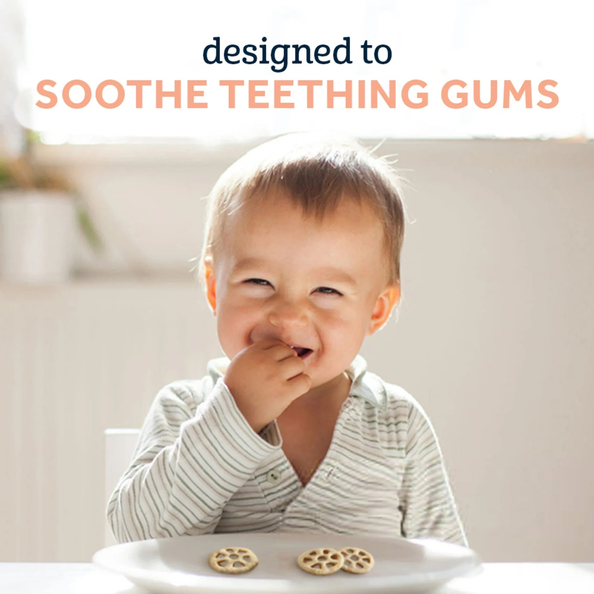 Gerber Snacks for Baby Teethers Banana Peach | Gentle Teething Wafers (7+ Months) - Healthy Snacks for teething Babies