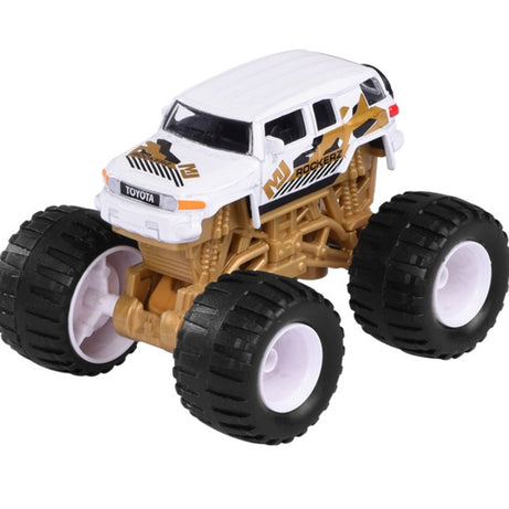 Majorette Monster Rockerz Series 9 – Ford Bronco Wildtrak, Toyota FJ Cruiser & Volkswagen Beetle Monster Trucks | Die-Cast Metal Body | 1:64 Scale Off-Road Vehicles with Suspension & Steering Function | Officially Licensed | Randomly Given Any 1 only