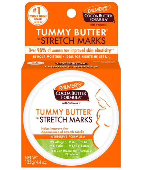 Palmer’s Cocoa Butter Formula Tummy Butter for Pregnancy Stretch Marks – 125g | Intensive Nighttime Moisturizer with Vitamin E, Argan Oil & Collagen for Skin Elasticity & Scar Reduction - MINIMEE KIDS