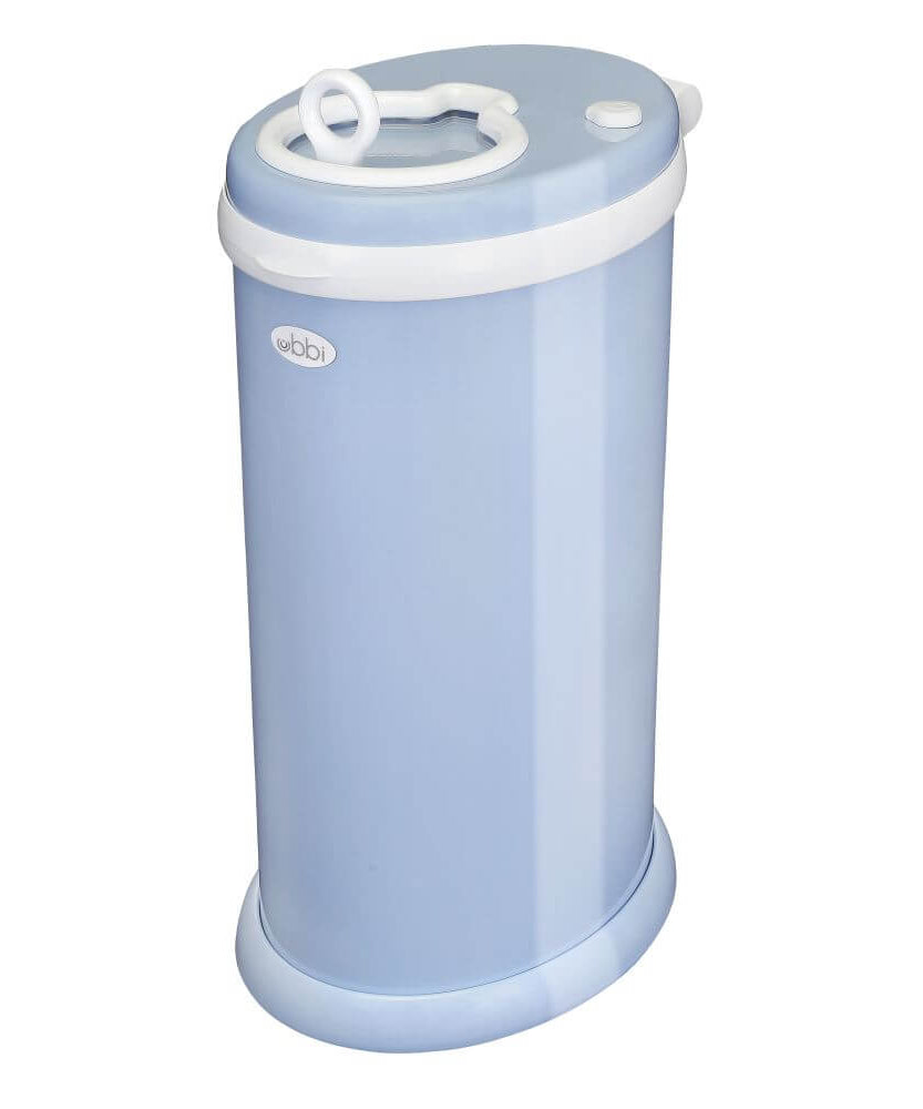 Ubbi Steel Diaper Pail - Cloudy Blue | Stylish and Durable Diaper Disposal Solution for Parents | Perfect for Modern Nurseries