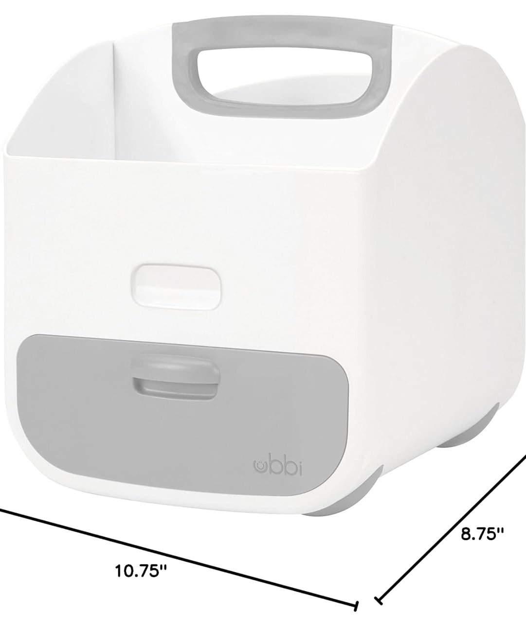 Ubbi Portable Diaper Changing Station & Caddy Organizer with Folding Mat | Diaper Storage for Baby Wipes & Accessories | Gray