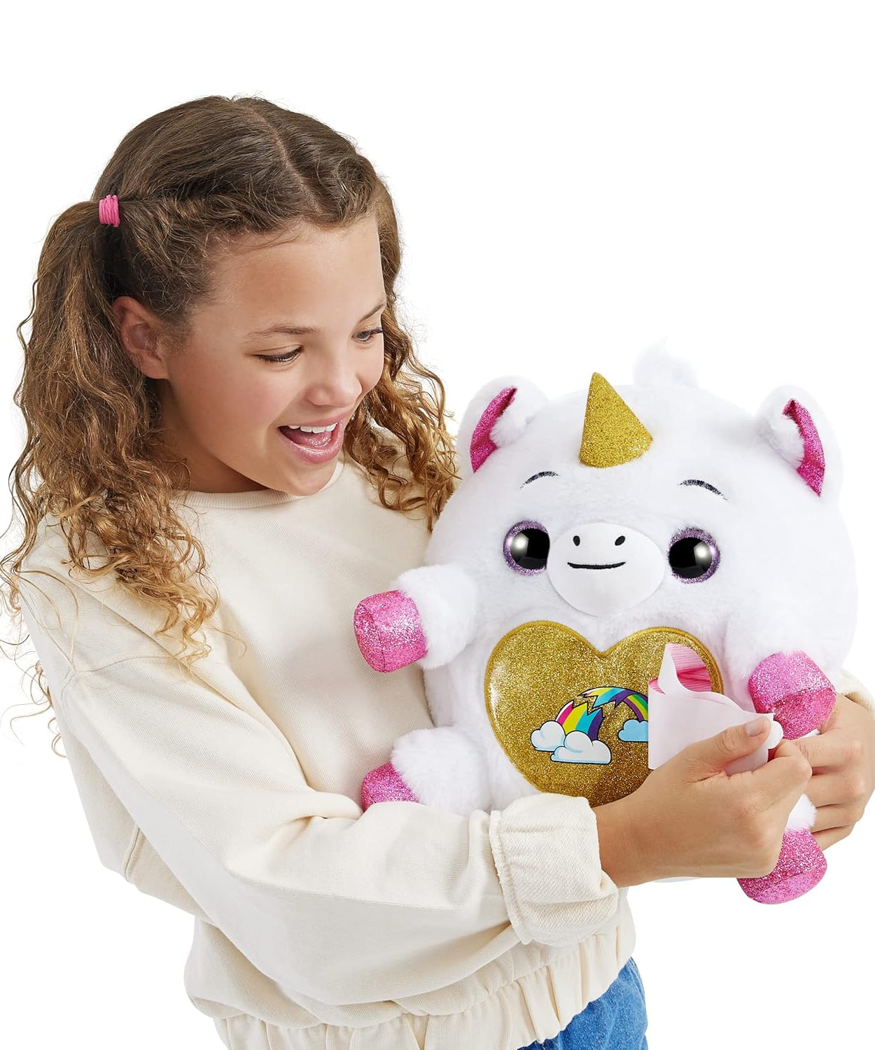 Rainbocorns Unicorn Rescue Surprise, Disco - Collectible Plush in Giant Egg with Over 25 Magical Surprises Inside, 35 cm Cuddle Plush Stuffed Animal, Rings, Stickers, and Wearable Accessories - MINIMEE KIDS