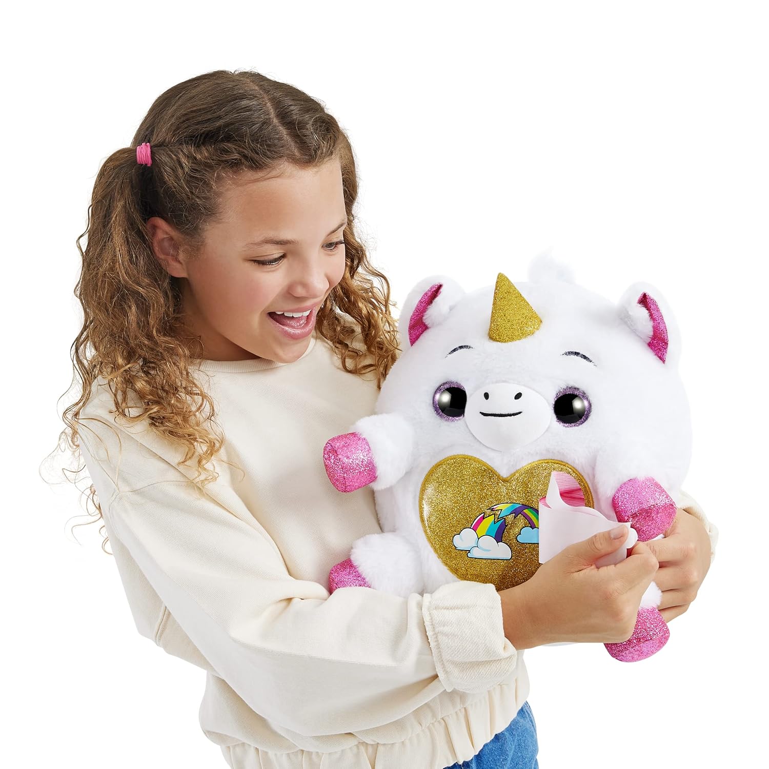 Rainbocorns Unicorn Rescue Surprise, Disco - Collectible Plush in Giant Egg with Over 25 Magical Surprises Inside, 35 cm Cuddle Plush Stuffed Animal, Rings, Stickers, and Wearable Accessories - MINIMEE KIDS