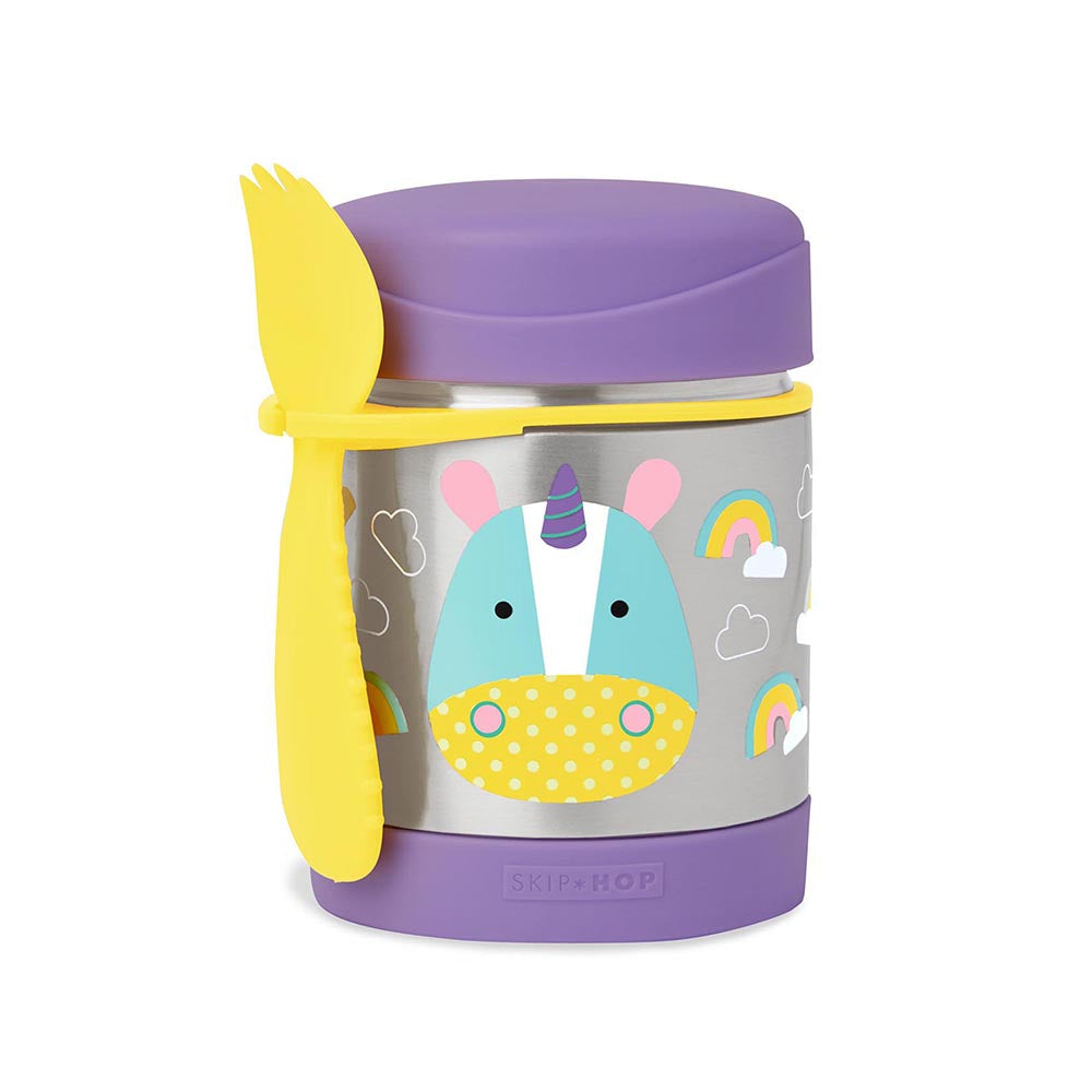Skip Hop Zoo Insulated Stainless Steel Food Jar | BPA Free, 325ml, Keeps Food Cold for 5 Hours & Warm for 7 Hours
