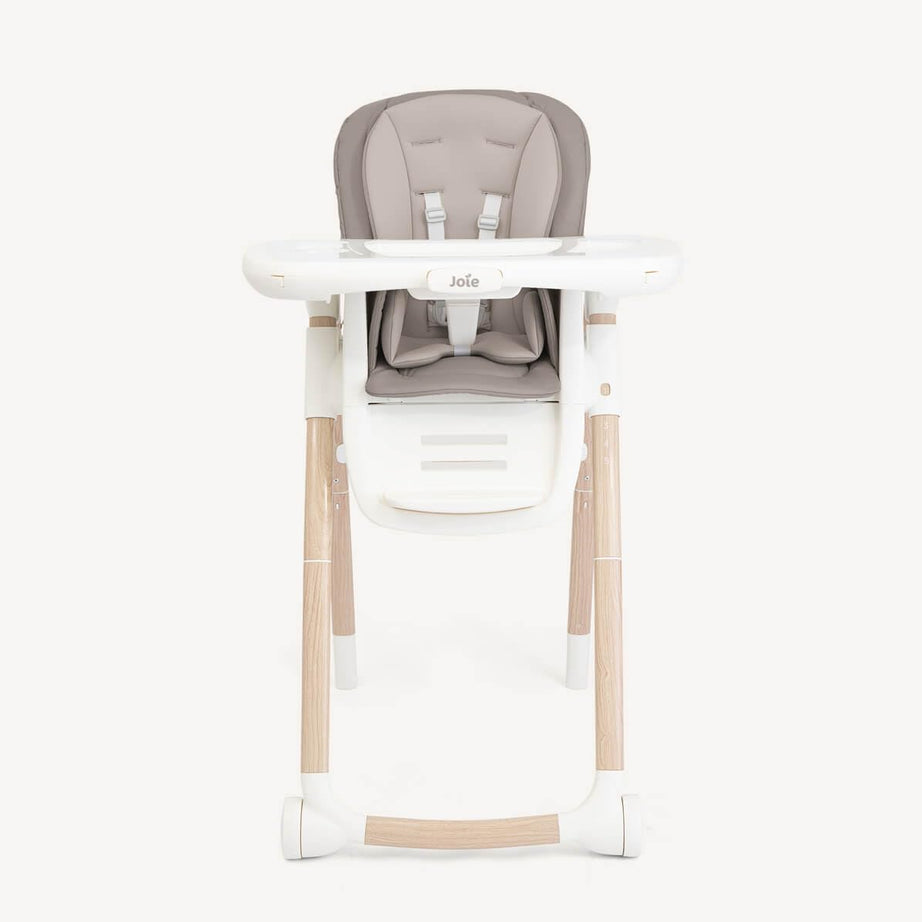 Joie Multiply 6-in-1 Convertible Highchair | Baby to Toddler Booster & Play Table | Adjustable Height & Recline | 6m-6y - Walnut Wood