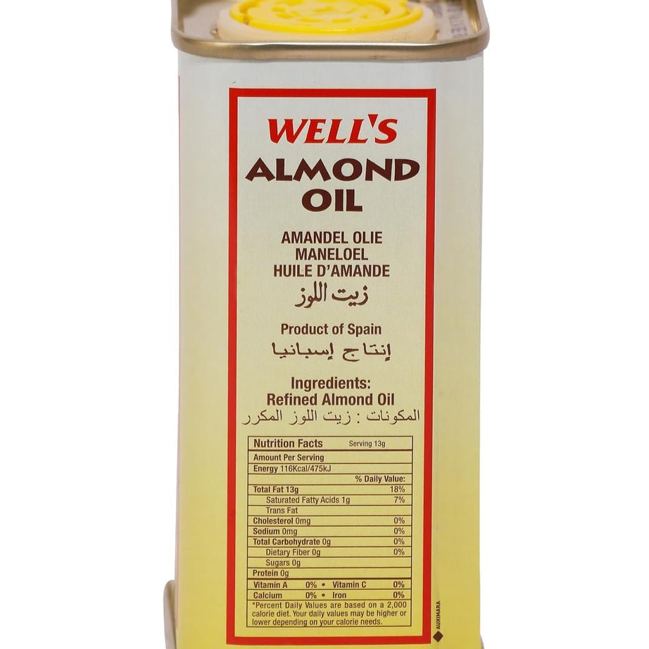 Well's Almond Oil Packed and Imported from Spain - 175ml