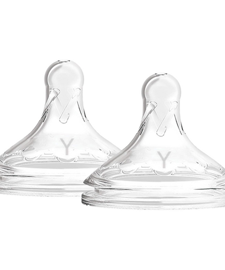 Dr Brown's Natural Flow Options+ Breast Like Teat with Wide Neck Y-Cut for 9+ Months - Pack of 2