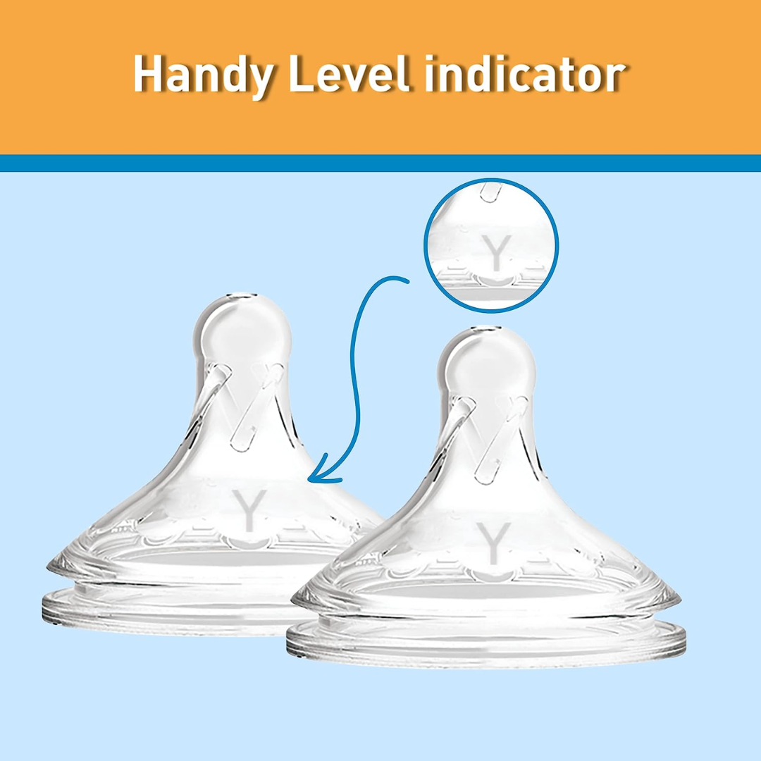 Dr Brown's Natural Flow Options+ Breast Like Teat with Wide Neck Y-Cut for 9+ Months - Pack of 2