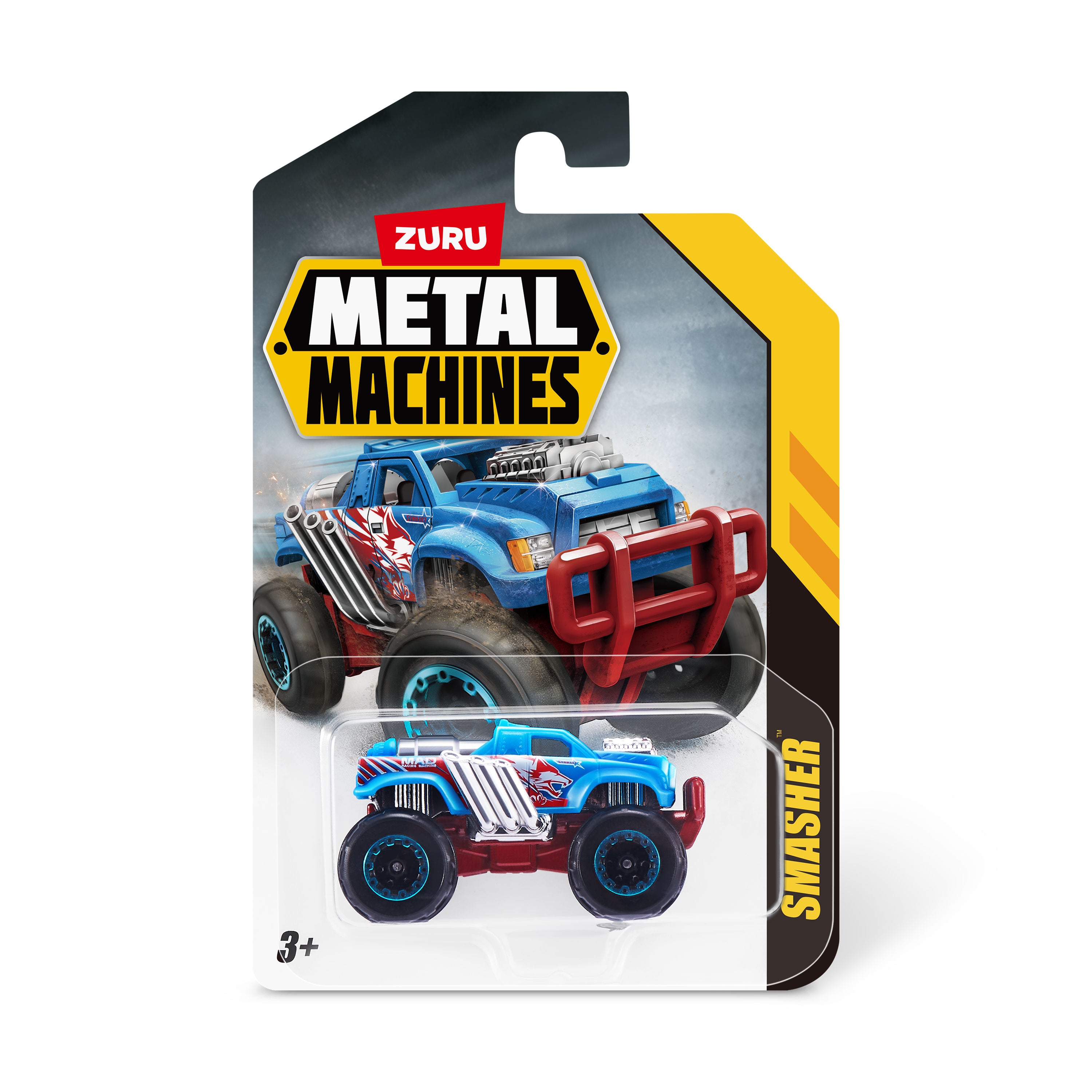 Zuru Metal Machines Smasher Monster Truck | 1:64 Scale Collectible Die-Cast Toy Truck | For Kids | Minimee Kids India