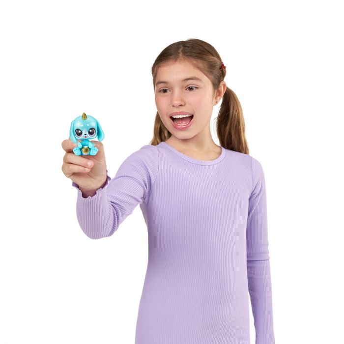 Zuru Rainbocorns Pocket Puppycorns - 7-Piece Collectible Set with Over 5 Surprises Inside, Including Slime and Adoption Certificate for 3+ Years | Color May Vary