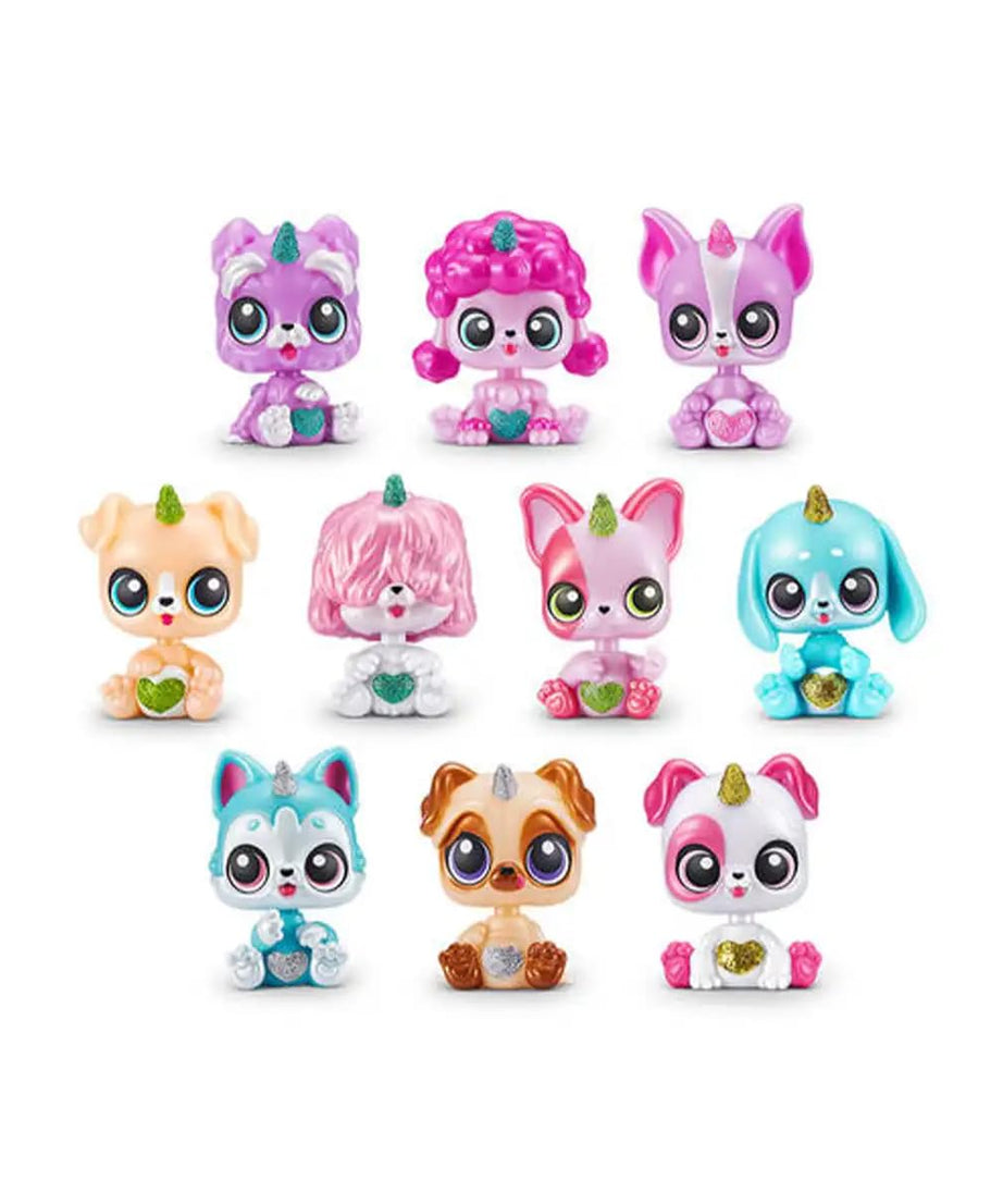 Zuru Rainbocorns Pocket Puppycorns - 7-Piece Collectible Set with Over 5 Surprises Inside, Including Slime and Adoption Certificate for 3+ Years | Color May Vary - MINIMEE KIDS